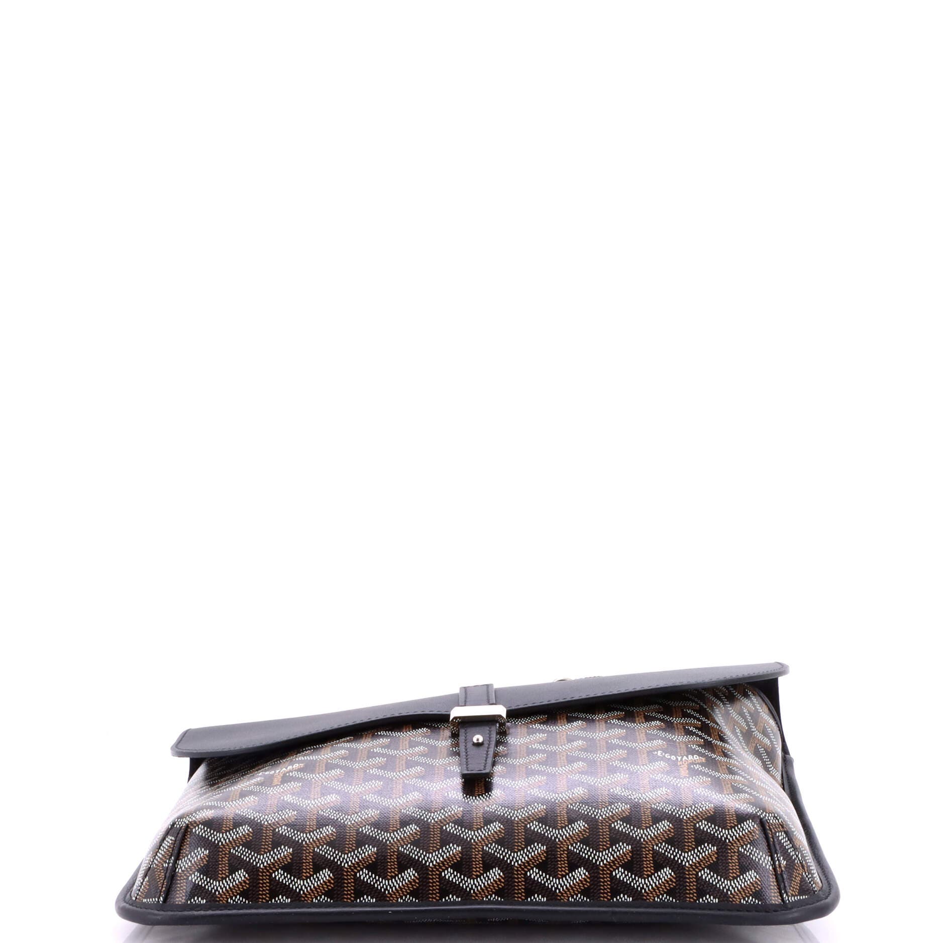 Pre-Owned Goyard Coursier Messenger Bag Coated Canvas and Leather, Alternate, color, Black
