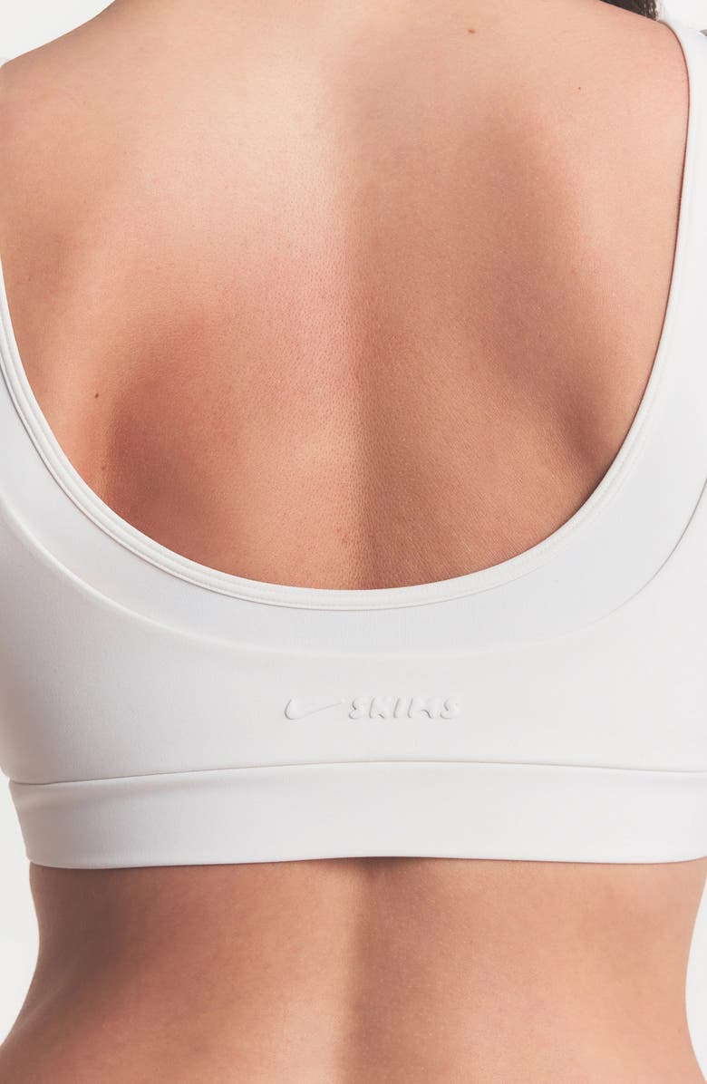 NikeSKIMS Matte Double Strap Scoop Bra, Alternate, color, Nskm Actv Ivory