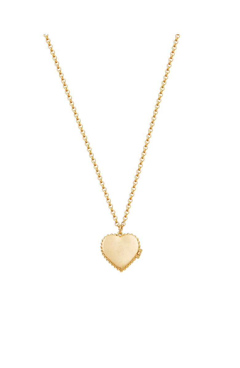 Fable England Jasmine Heart Locket Necklace, Alternate, color, Gold