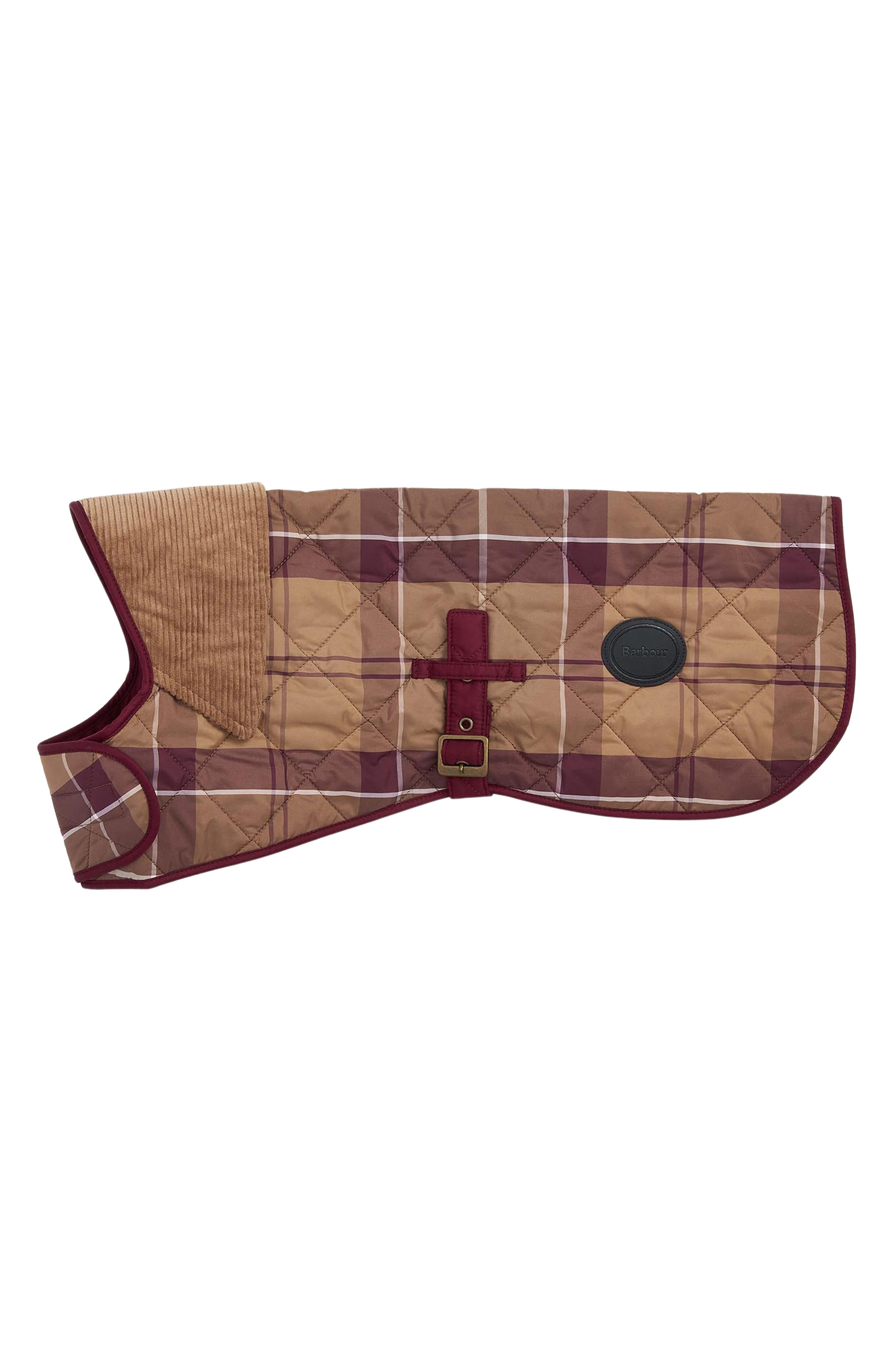 Barbour Quilted Tartan Dog Coat