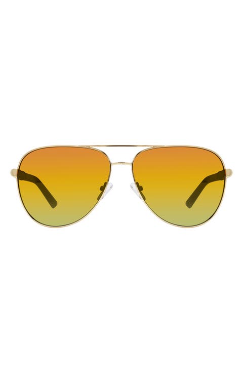63mm Oversize Pilot Sunglasses
