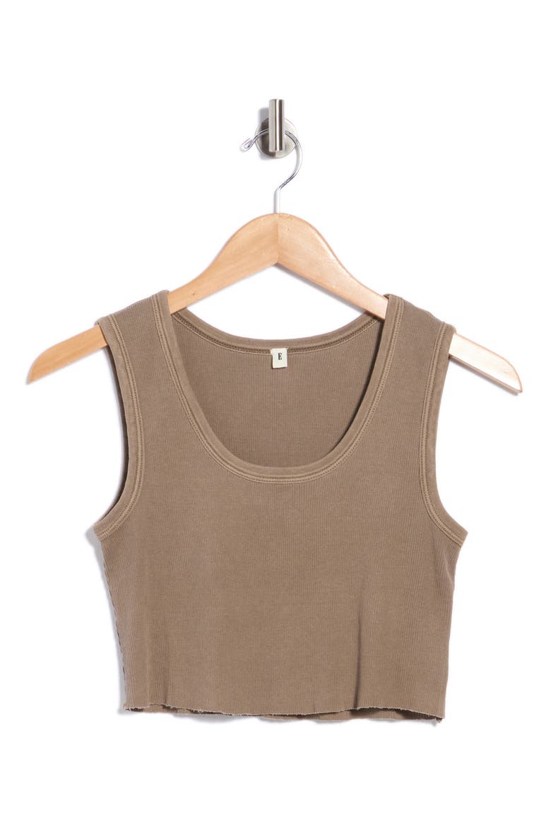 Malibu Organic Cotton Crop Tank, Alternate, color, VINTAGE BROWN