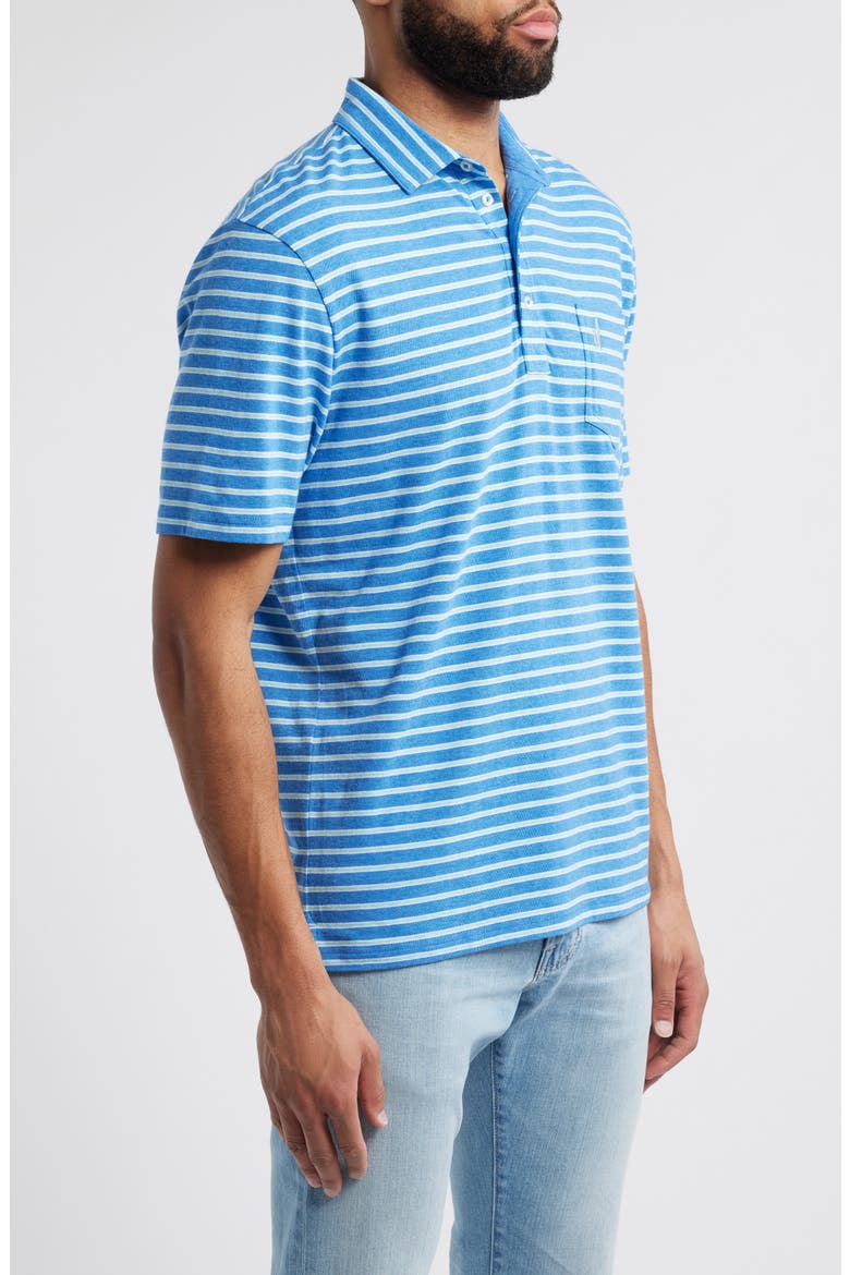 Matthis Stripe Pocket Polo, Alternate, color, DEEP OCEAN