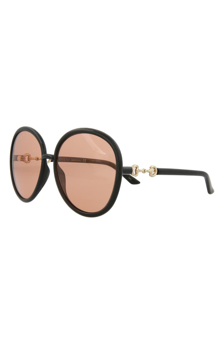 Gucci 61mm Oval Sunglasses, Alternate, color,