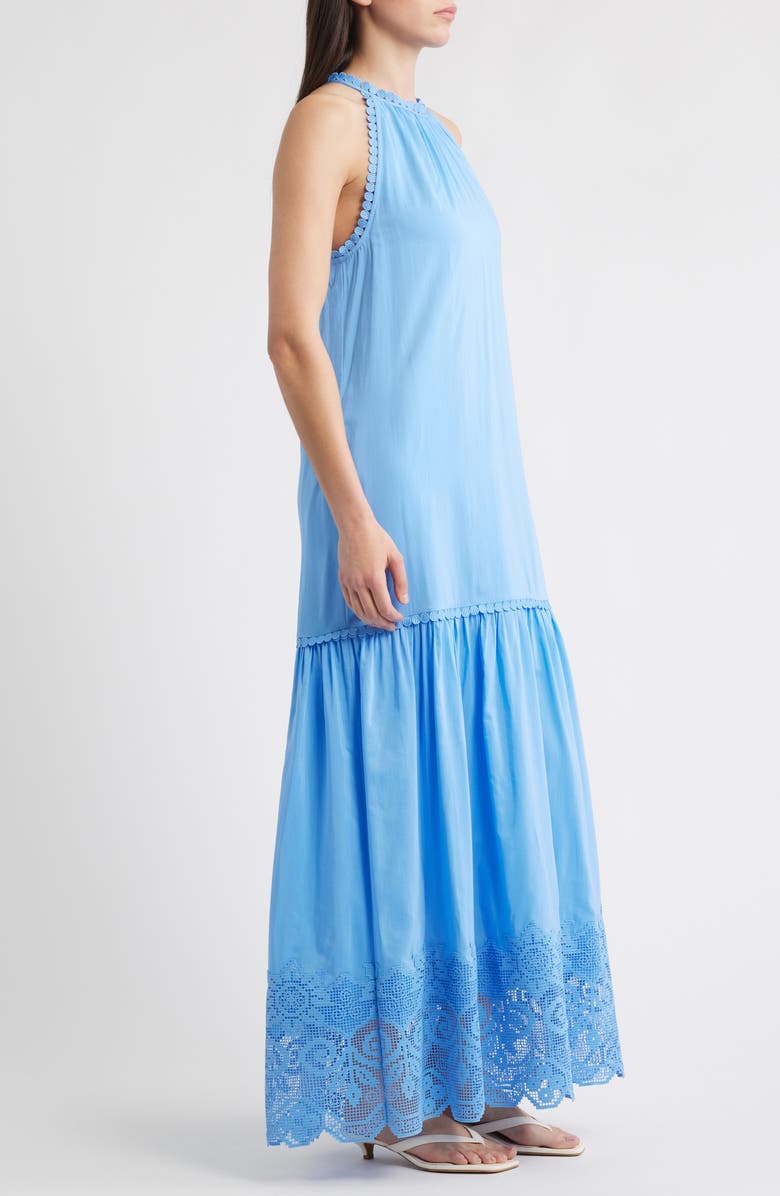 KOBI HALPERIN Teri Lace Trim Maxi Dress, Alternate, color, Sky Blue