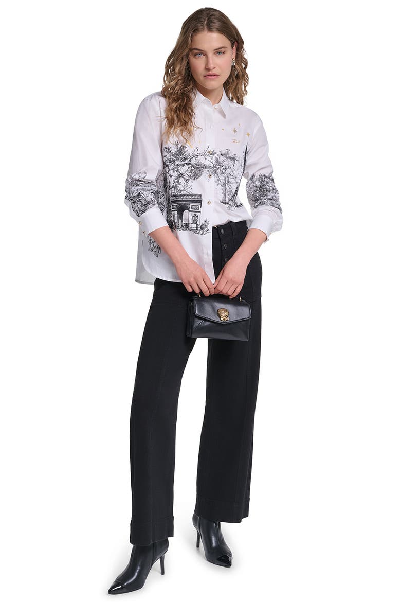 Paris Scene Graphic Shirt, Alternate, color, WHITE