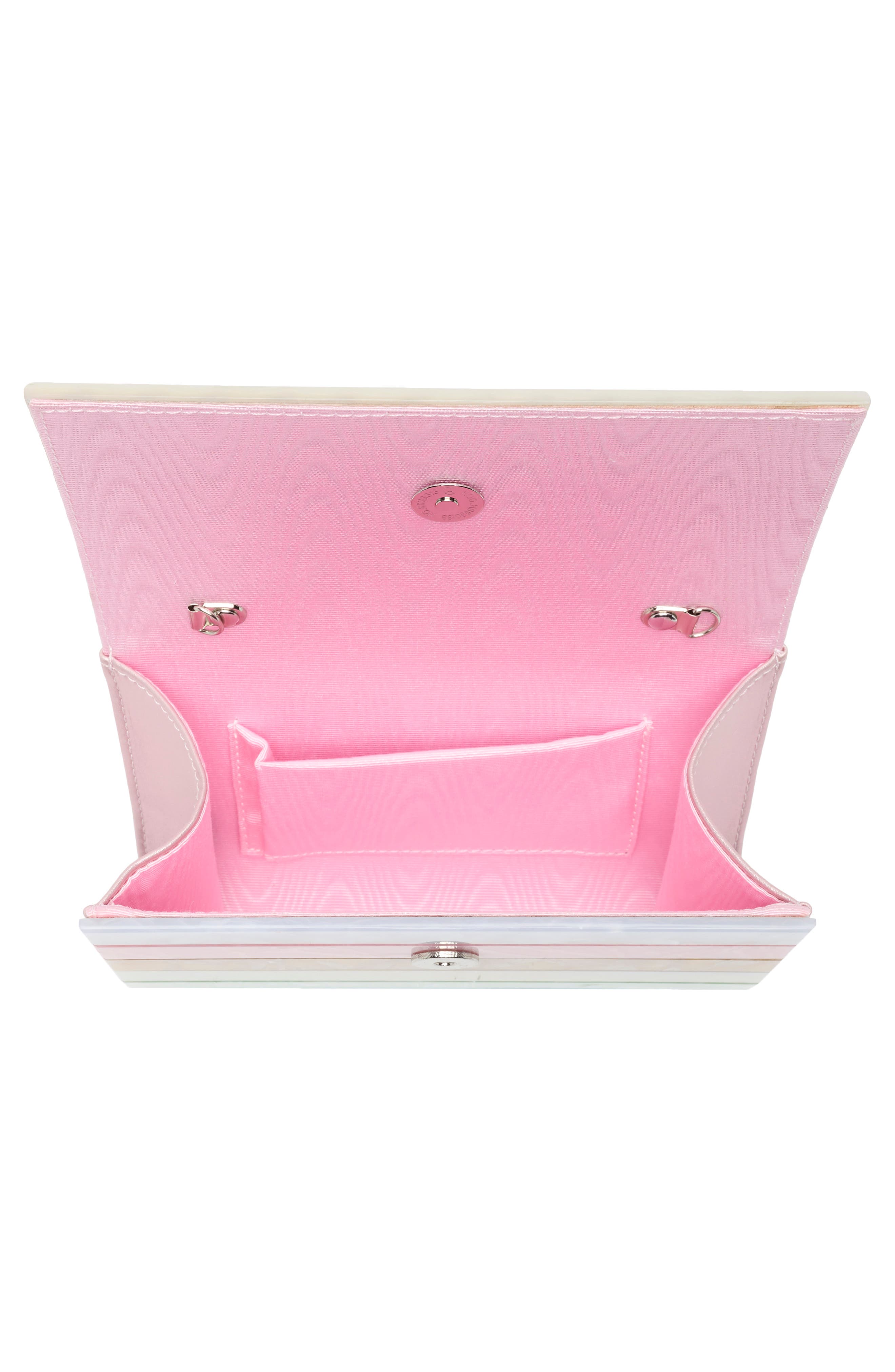 Kurt Geiger London Acrylic Stripe Party Clutch, Alternate, color, Multicolored