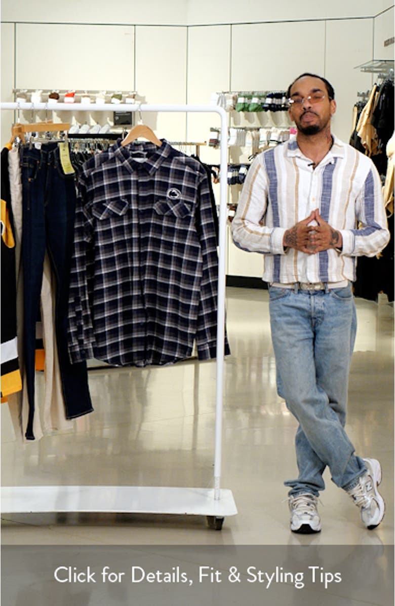 Navy Penn State Nittany Lions Flare Gun Flannel Long Sleeve Shirt, sales video thumbnail