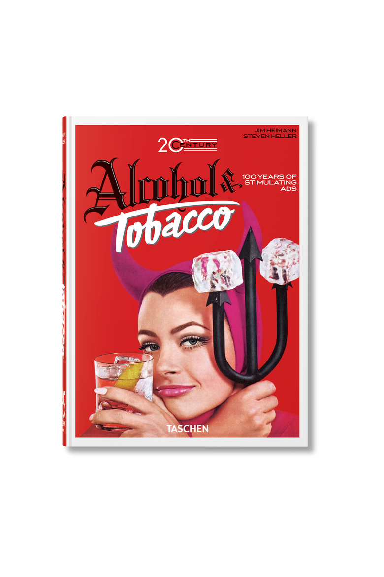 20th Century Alcohol and Tobacco Ads 45th ed English French German Book, Main, color, Red