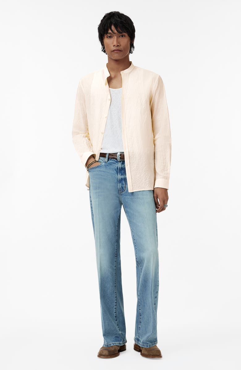 John Varvatos Zigzag Stitch Button-Up Shirt, Alternate, color, Twine