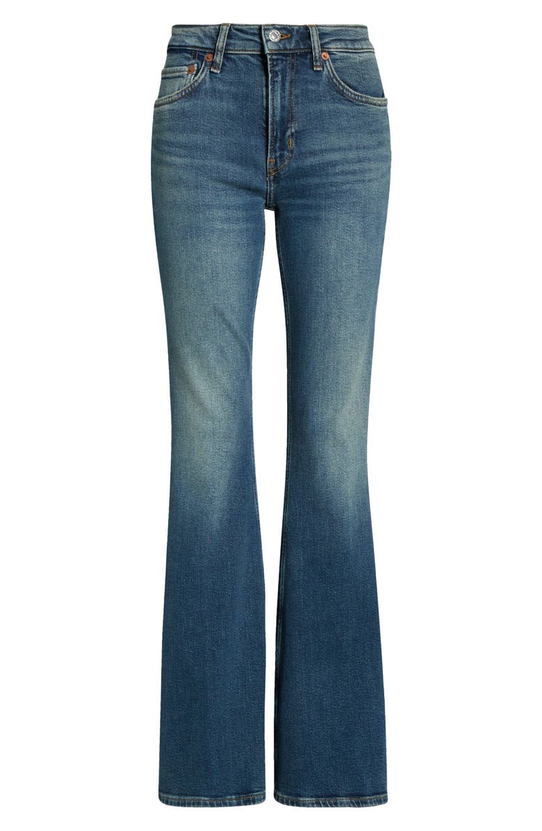 Re/Done The Strutter High Waist Flare Leg Jeans, Alternate, color, Sonoma Indigo