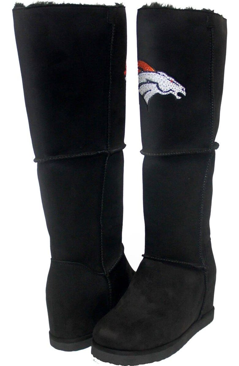 CUCE Women's Cuce Black Denver Broncos Suede Knee-High Boots, Alternate, color,