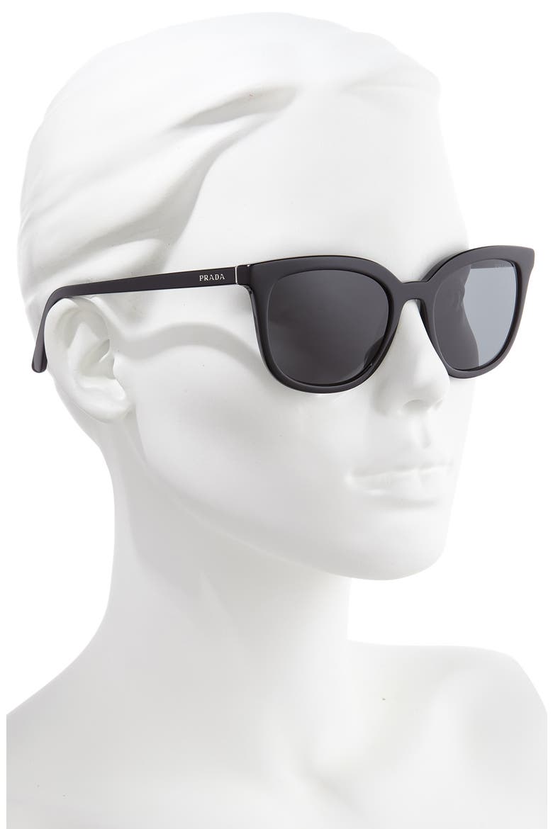 53mm Cat Eye Sunglasses, Alternate, color, BLACK/ GREY