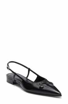 Marni Trunkaroo Pointed Toe Slingback Flat
