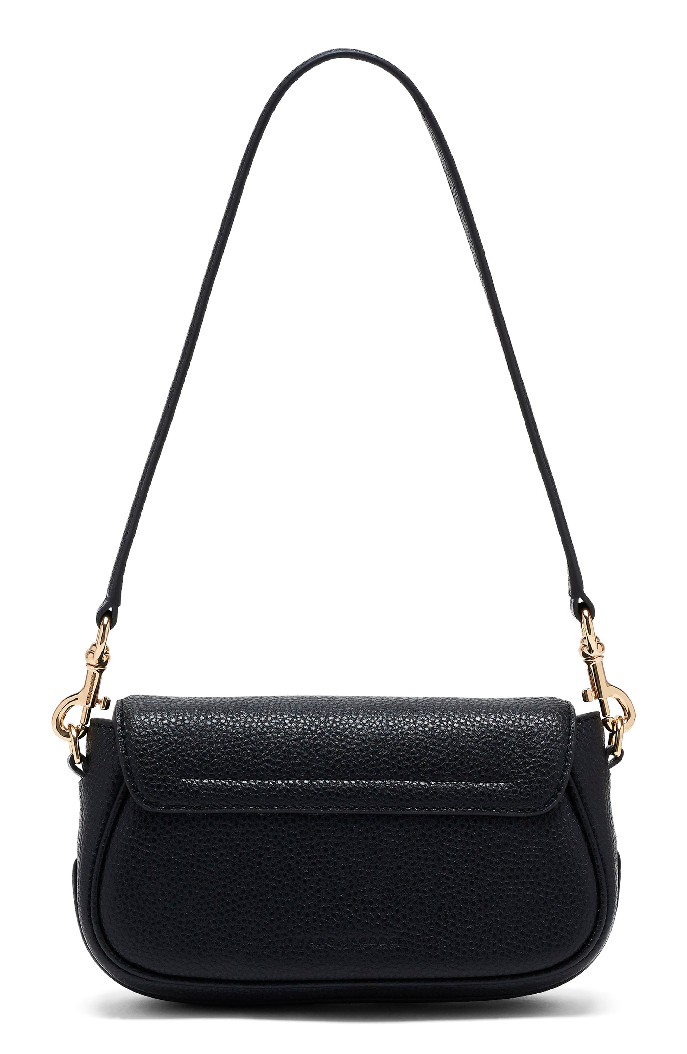 Marc Jacobs The J Marc Clover Pebble Crossbody Bag, Alternate, color, Black