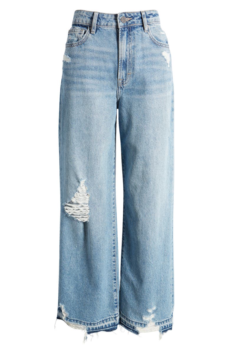 HIDDEN JEANS Nori Ripped High Waist Wide Leg Dad Jeans, Alternate, color, 