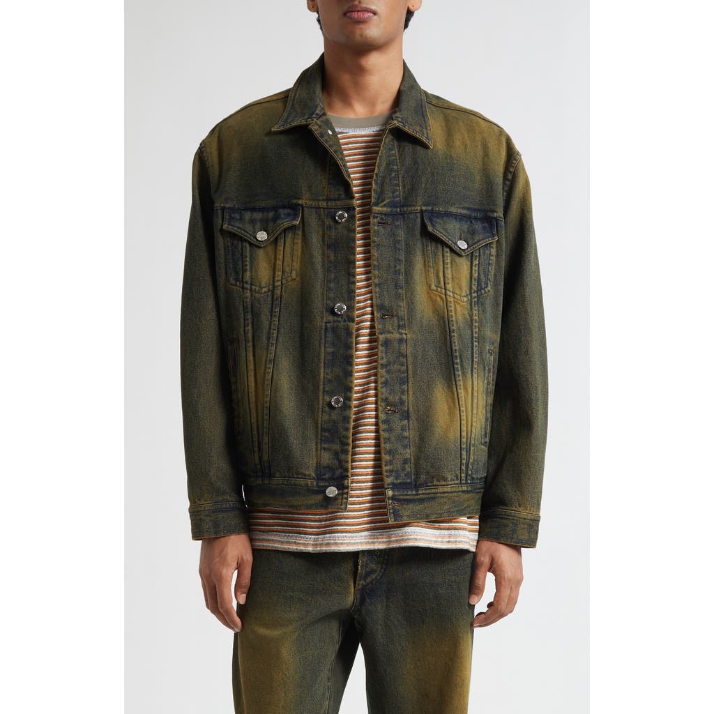 SONG FOR THE MUTE Oversize Denim Worker Jacket in Brown  product