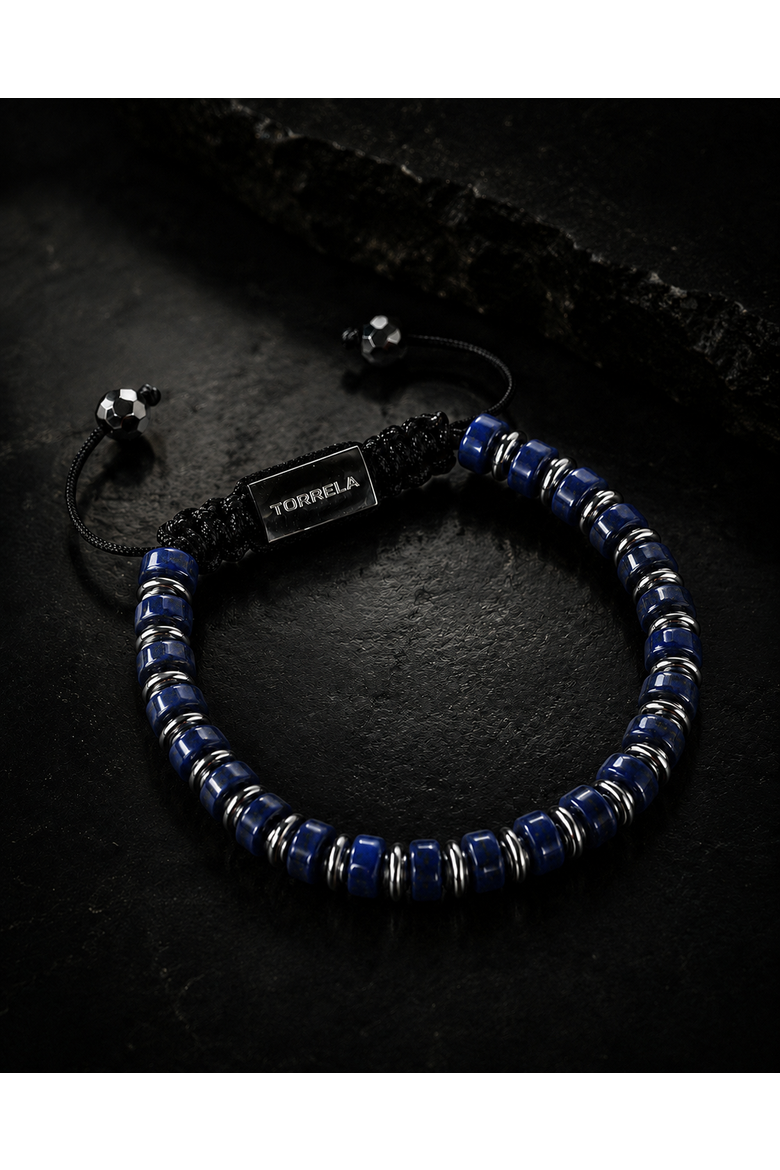 Blue Lapis Heishi Beaded Bracelet, Alternate, color, Blue Lapis