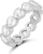 SHYMI Heart Cubic Zirconia Eternity Band