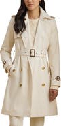 Lauren Ralph Lauren Double Breasted Belted Rain Trench Coat