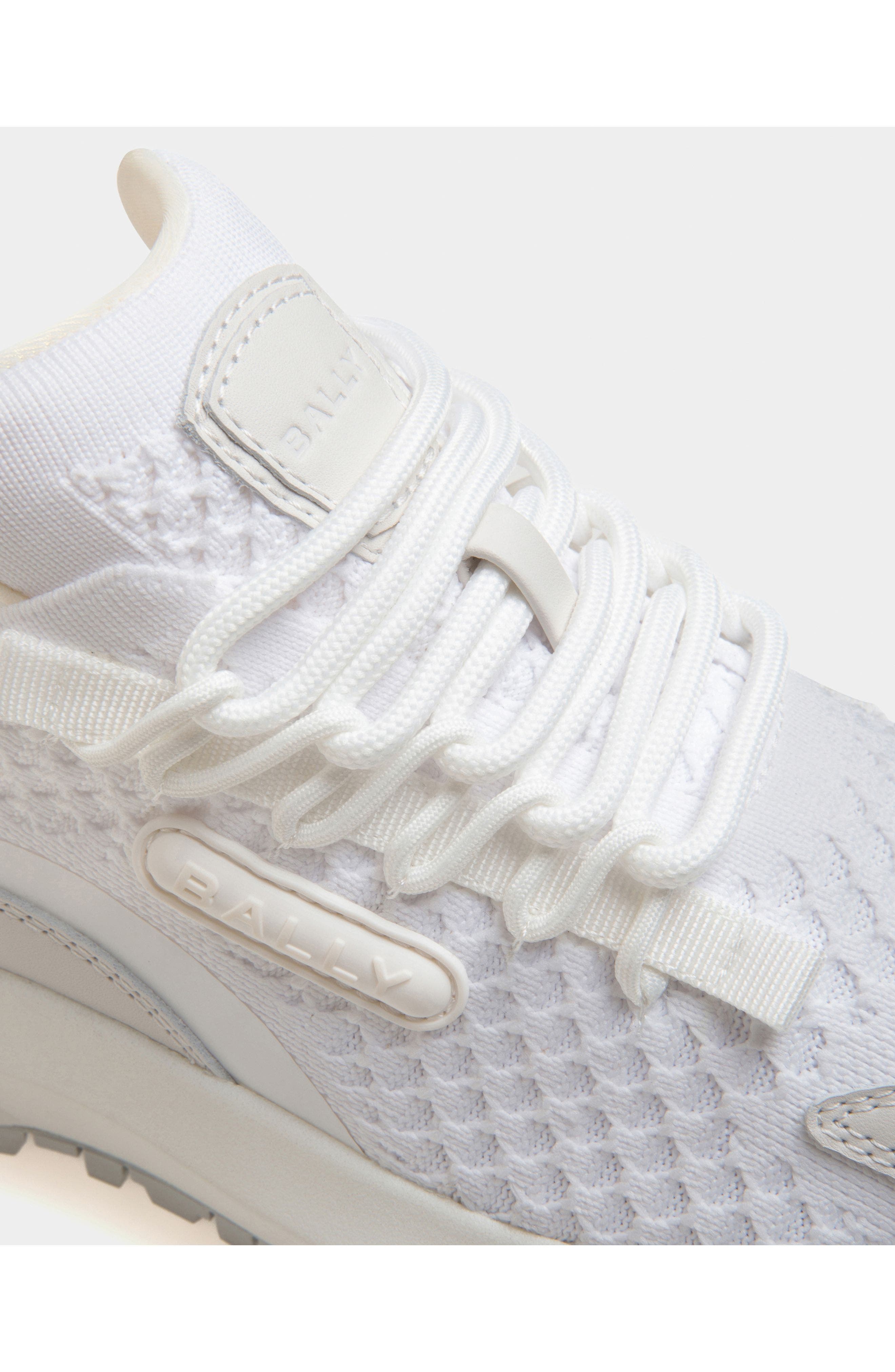 Bally Outline Sneaker in Knitted Fabric, Alternate, color, White