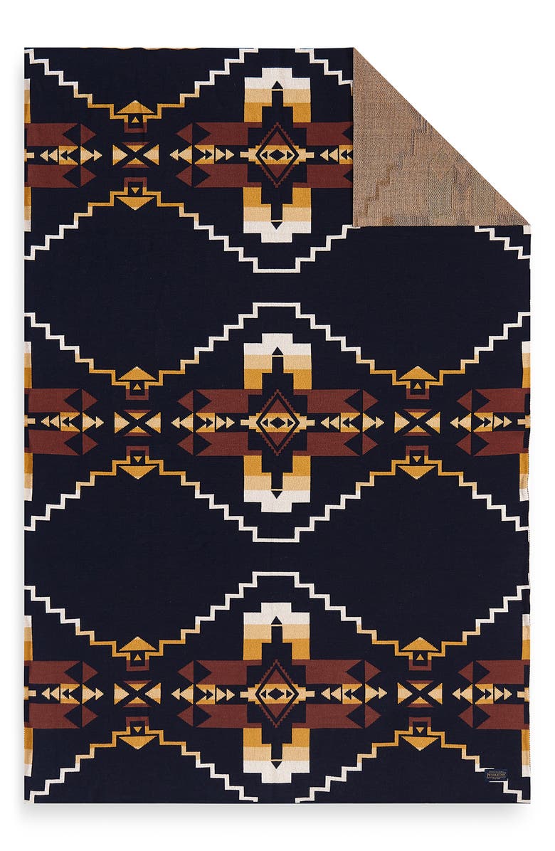 Pendleton Four Corners Throw Blanket, Alternate, color, Black