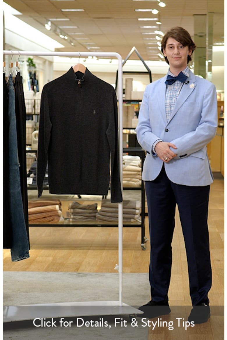 Regular Fit Wool Quarter Zip Sweater video