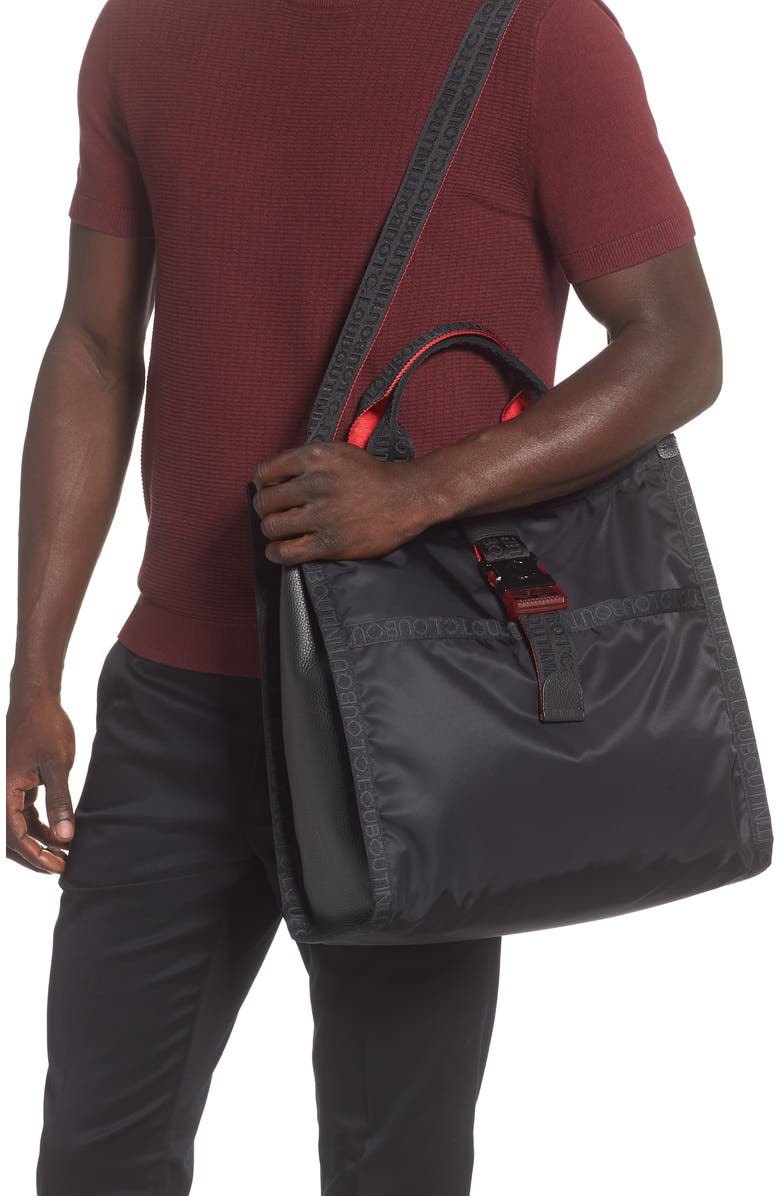 Christian Louboutin Loubiclic Nylon Tote, Alternate, color,
