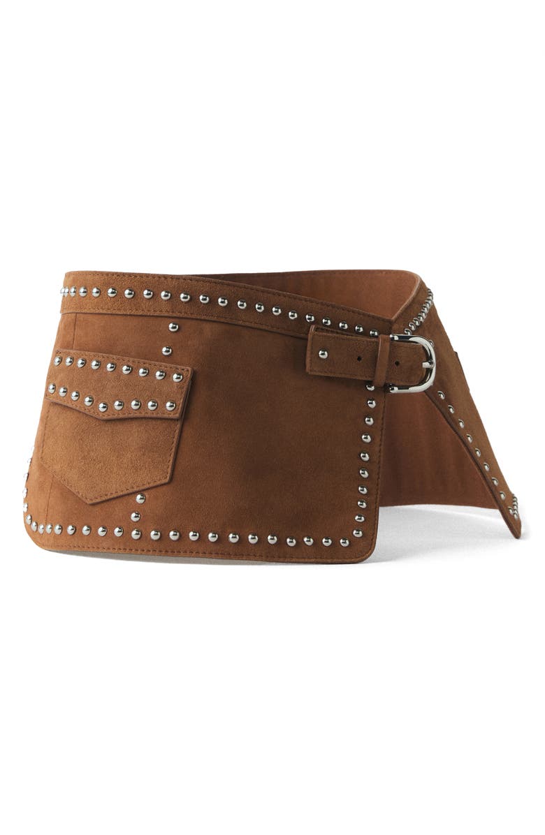 MANGO Leather Belt, Alternate, color, 