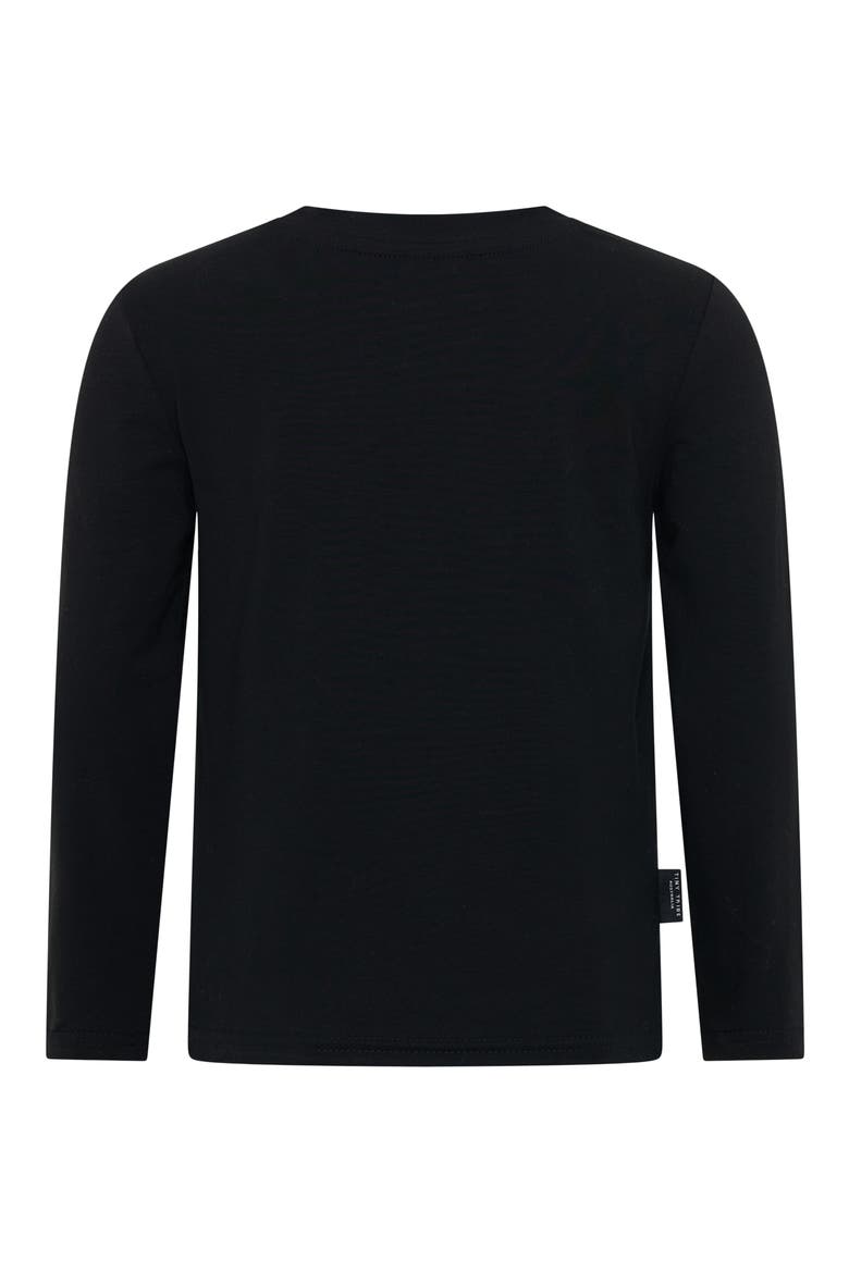 Kids' Skating Dino Long Sleeve Graphic T-Shirt, Alternate, color, BLACK