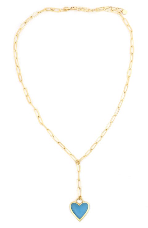 Stone Heart Y-Necklace