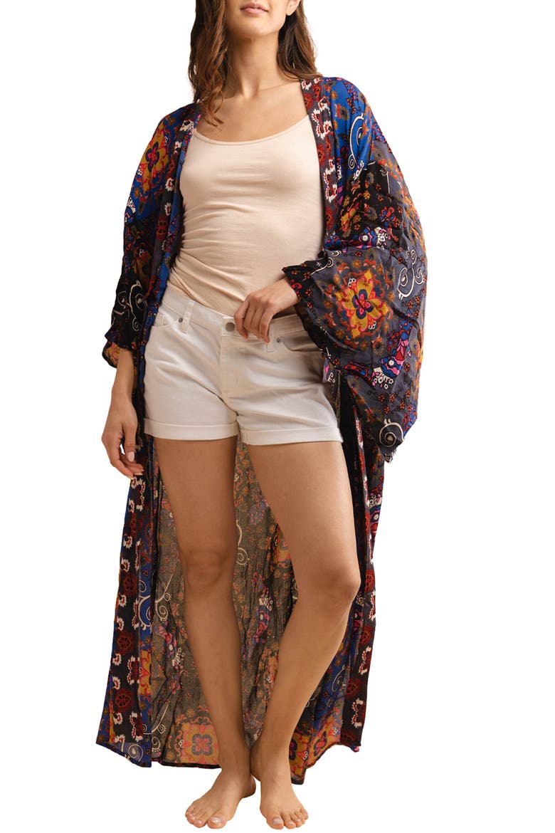 Long Ruana, Main, color, BLACK