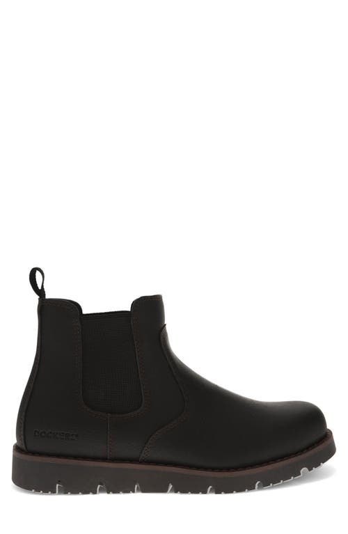 Dockers Mens Stretch Faux Leather Chelsea Boots In Black