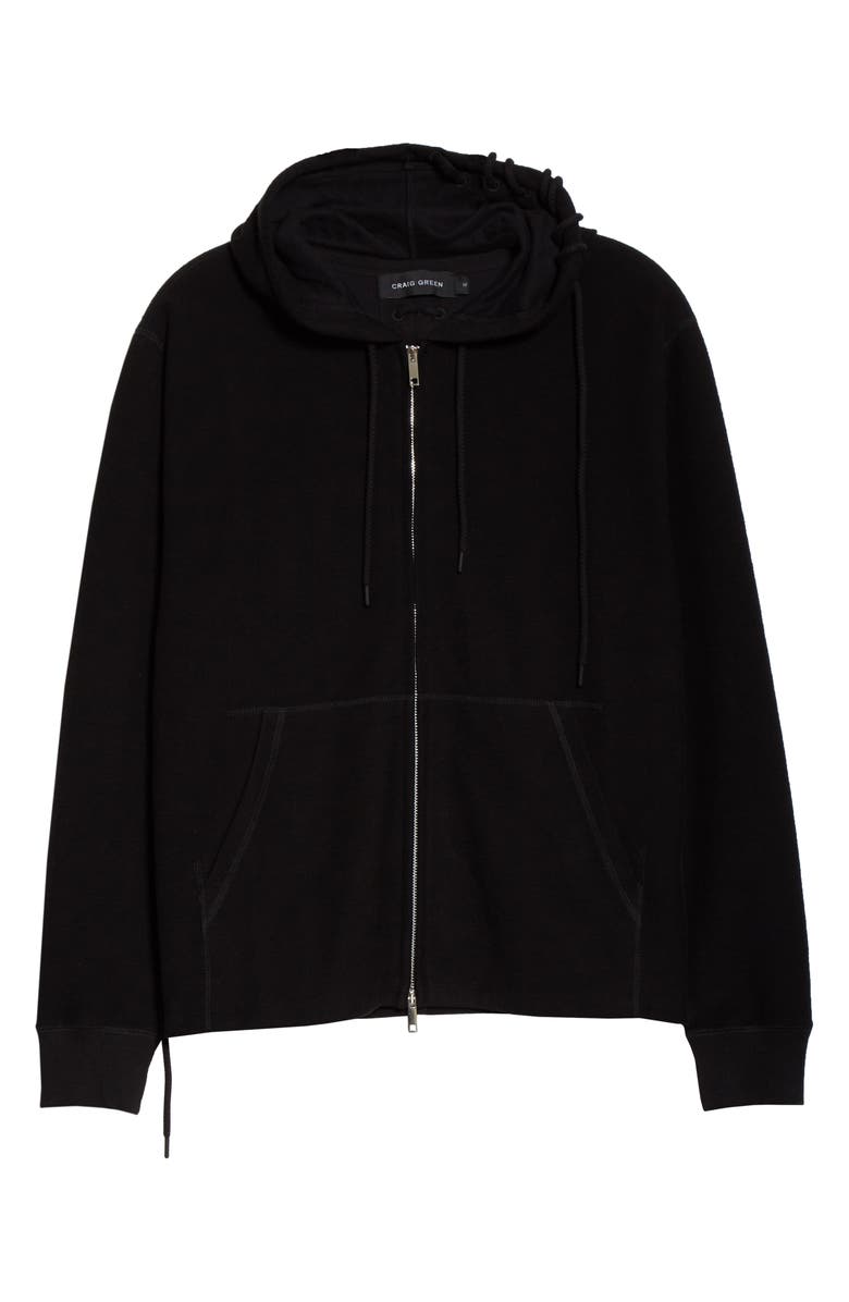 Craig Green Laced Zip Front Hoodie, Alternate, color, 