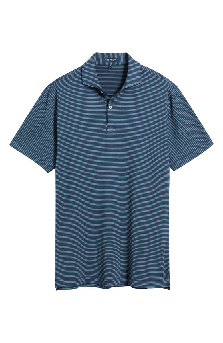 Peter Millar Crown Crafted Ballad Stripe Performance Jersey Polo, Alternate, color, Navy