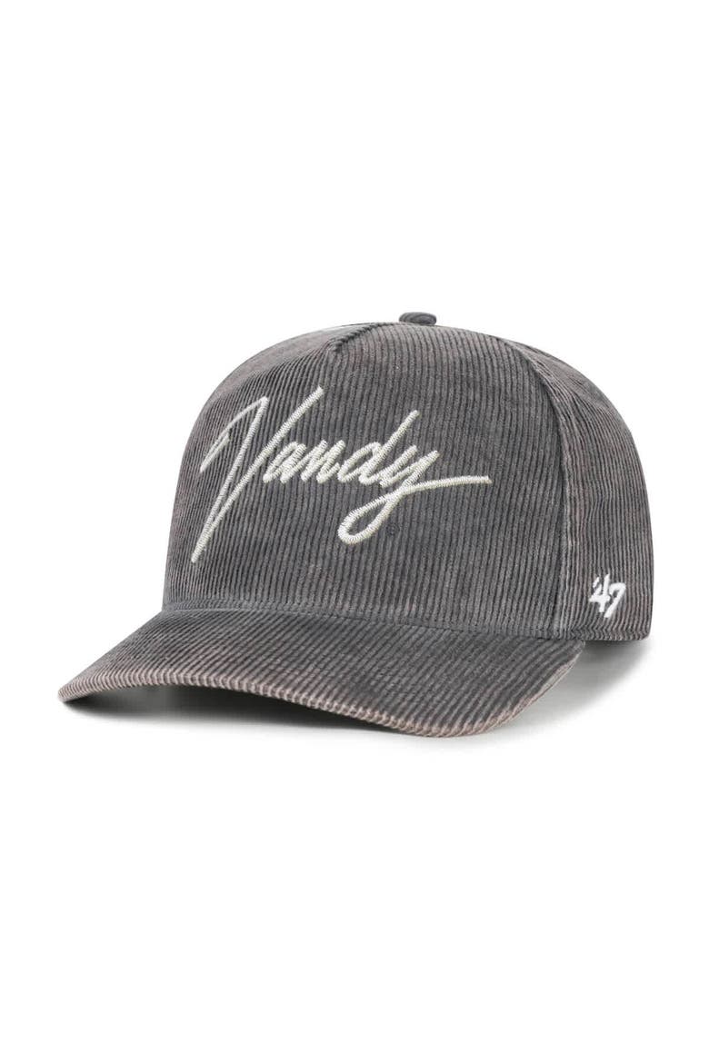 Men's '47  Gray Vanderbilt Commodores Vault Reclaim Snow Wash Corduroy Hitch Adjustable Hat, Main, color, Gray