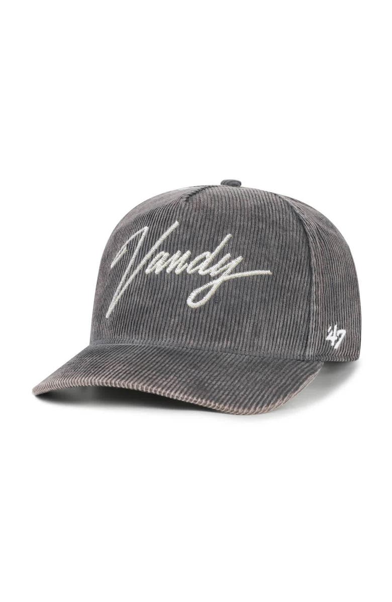 '47 Men's '47 Gray Vanderbilt Commodores Vault Reclaim Snow Wash Corduroy Hitch Adjustable Hat, Main, color, Gray