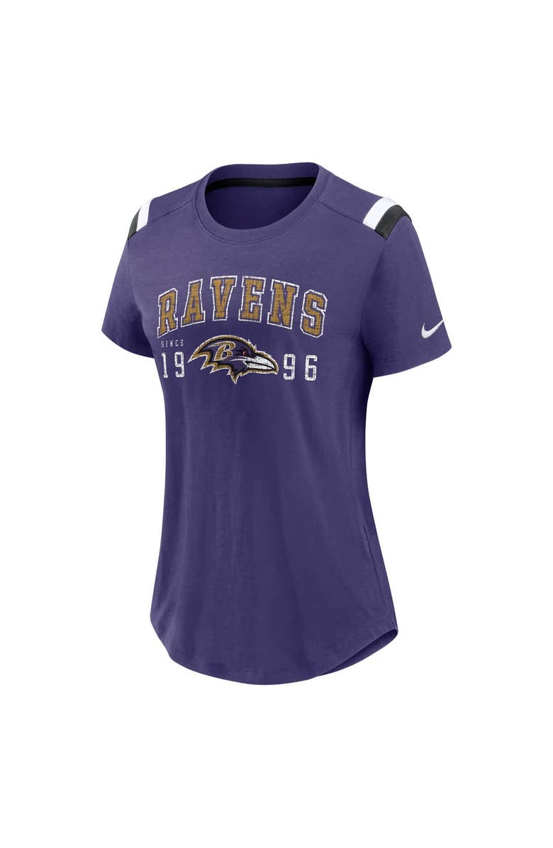 Nike Women's Nike  Purple Baltimore Ravens Historic Slub Fashion T-Shirt, Alternate, color, Purple