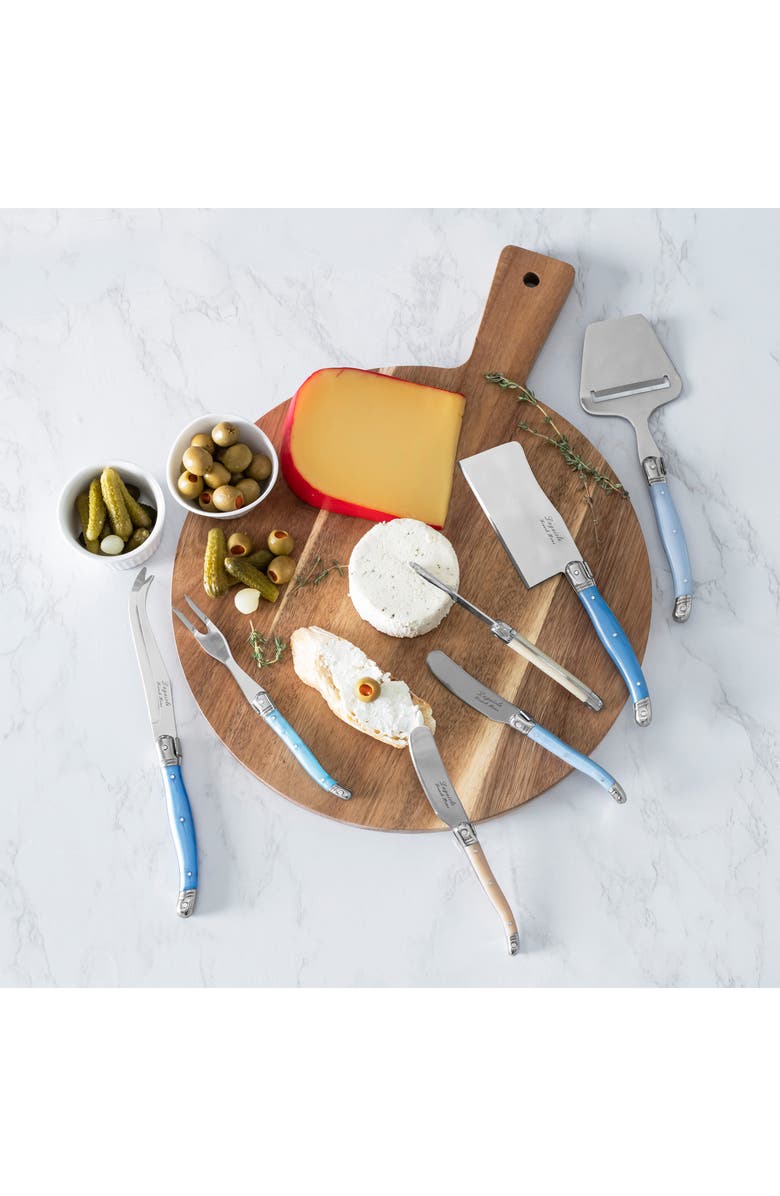 FRENCH HOME 9-Piece Laguiole Cheese Knife Set, Alternate, color, Blue