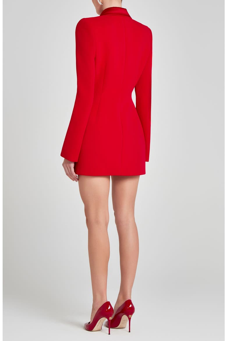 Monica Double Breasted Blazer Minidress, Alternate, color, RED