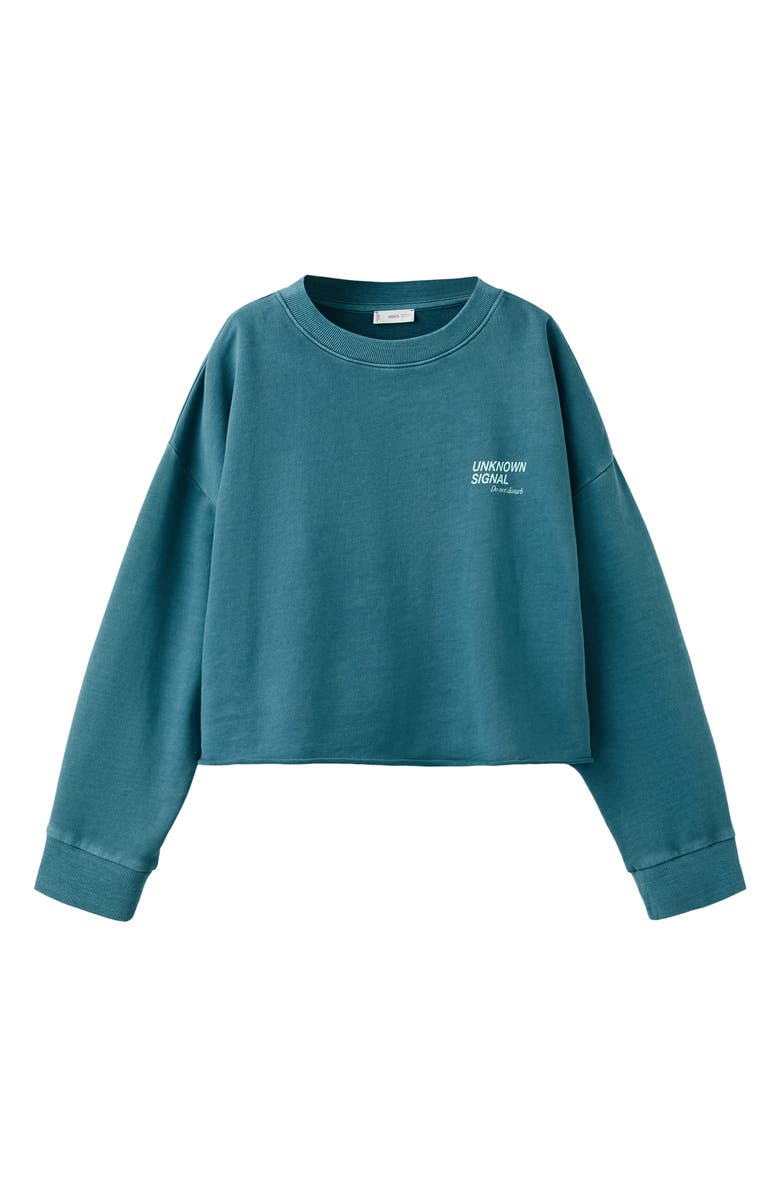 MANGO TEEN Raw Hem Cotton Graphic T-Shirt, Alternate, color, 