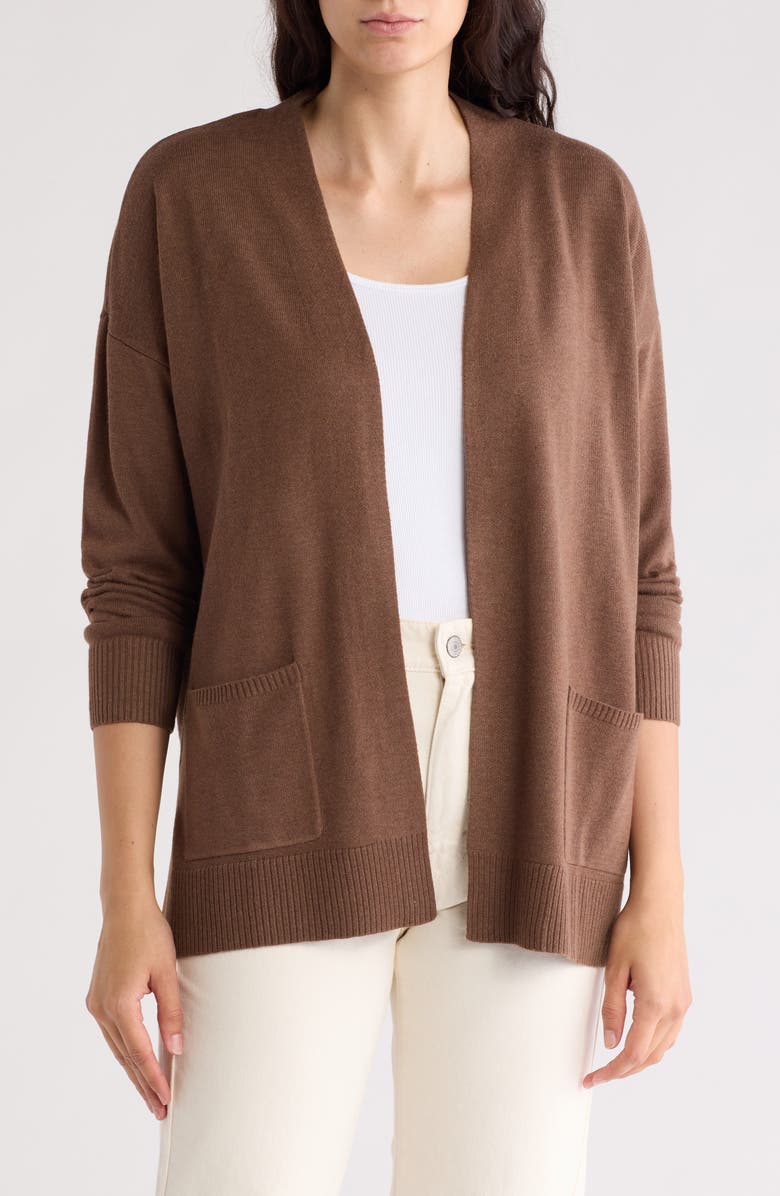 Blu Pepper Open Front Cardigan, Main, color, 