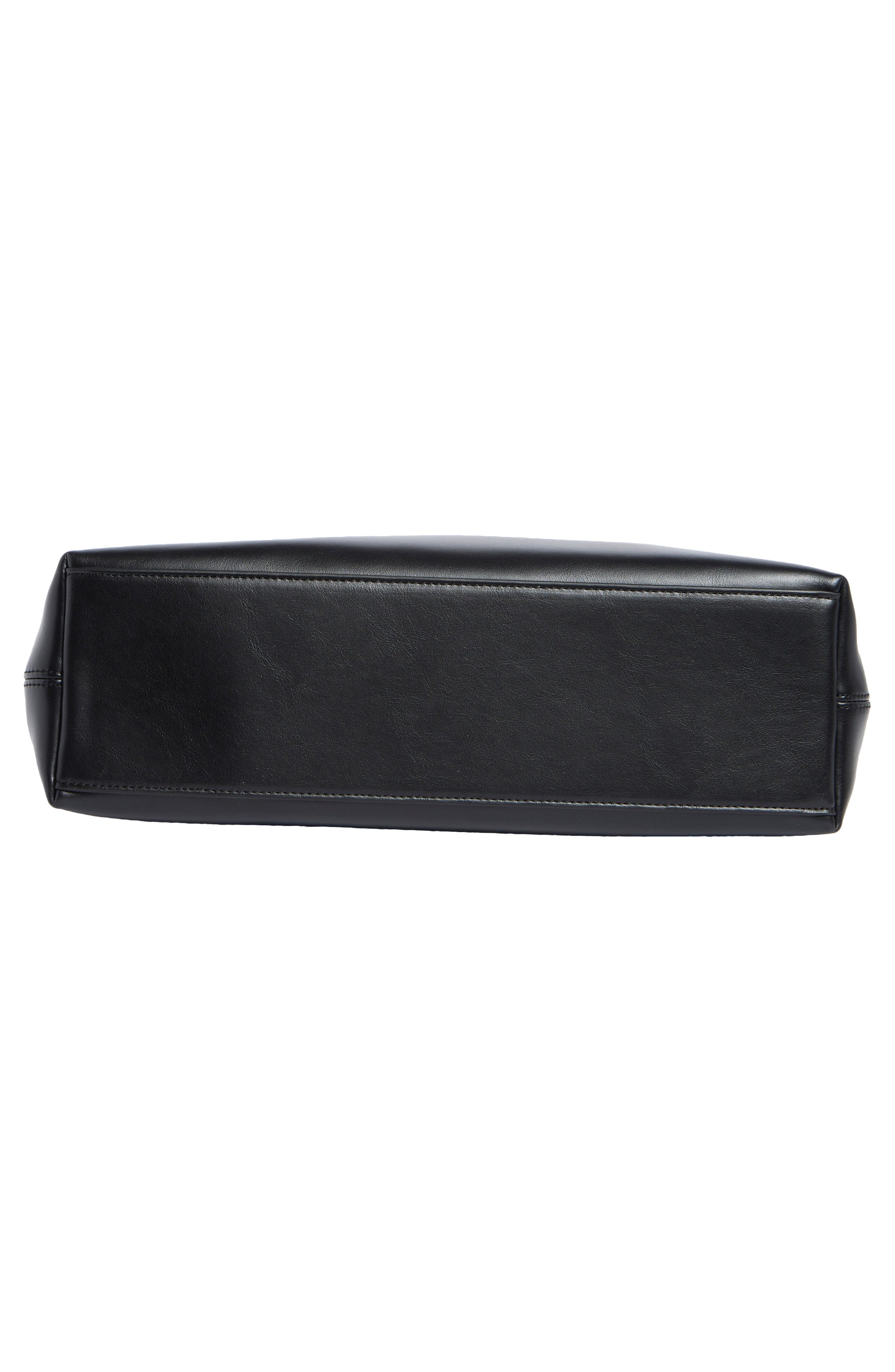 Aveline Faux Leather Shoulder Bag, Alternate, color, BLACK