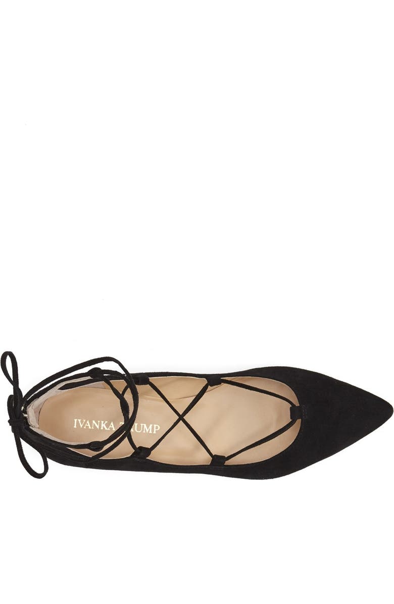 Ivanka Trump 'Tropica' Pointy Toe Ghillie Flat, Alternate, color,