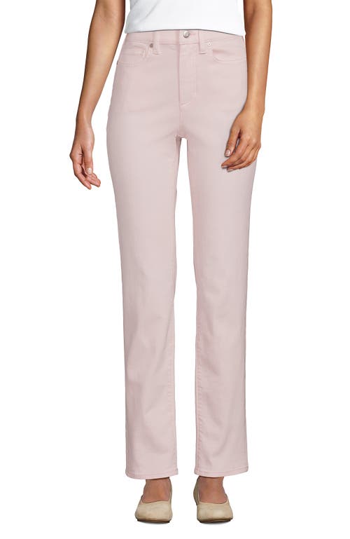 LANDS' END LANDS' END RECOVER HIGH RISE STRAIGHT LEG BLUE JEANS
