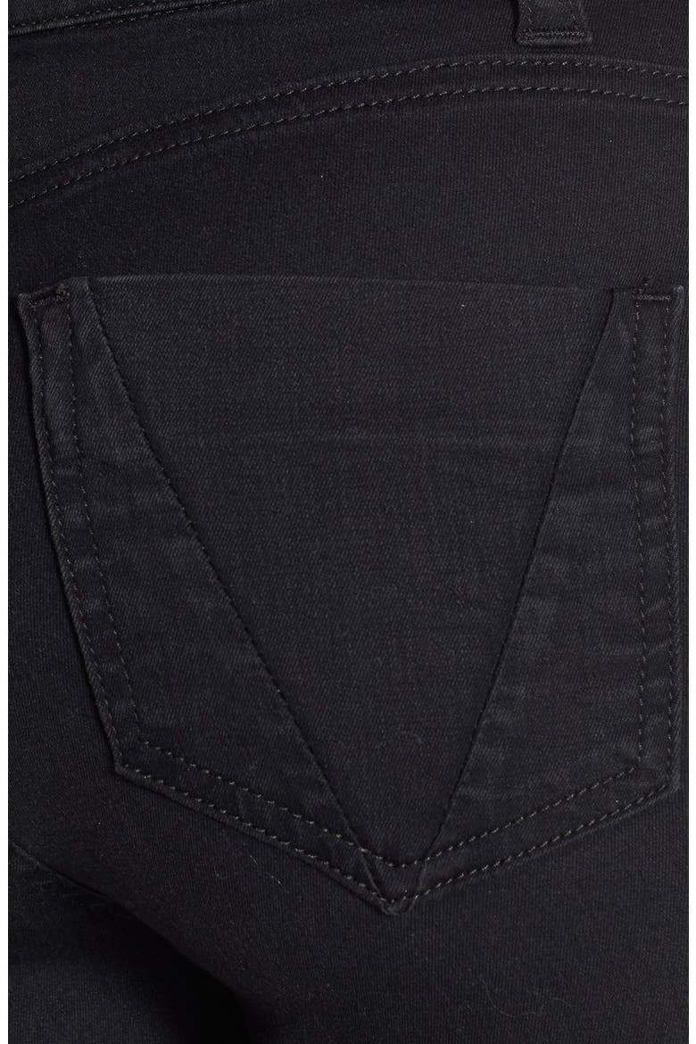 'Elle' High Waist Skinny Jeans, Alternate, color, BLACK