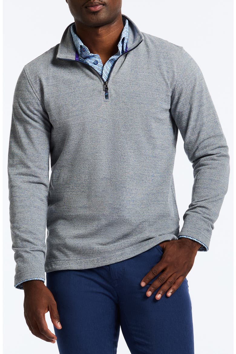 Hobson Quarter Zip Pullover, Main, color, NAVY