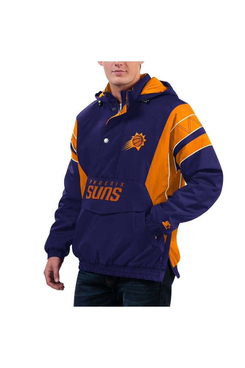 Men's Starter  Purple Phoenix Suns Home Team Hoodie Half-Zip Jacket, Alternate, color, Purple