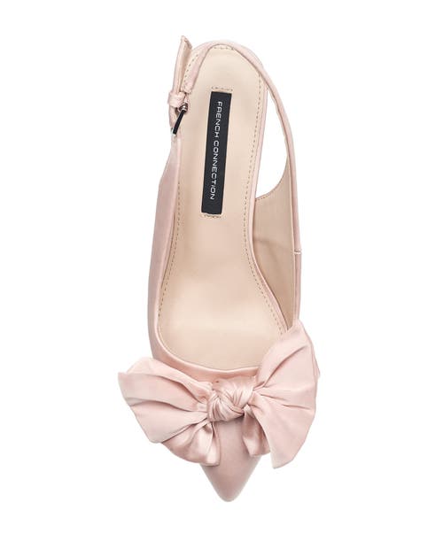 French Connection Quinnbow Slingback Kitten Heel In Nude