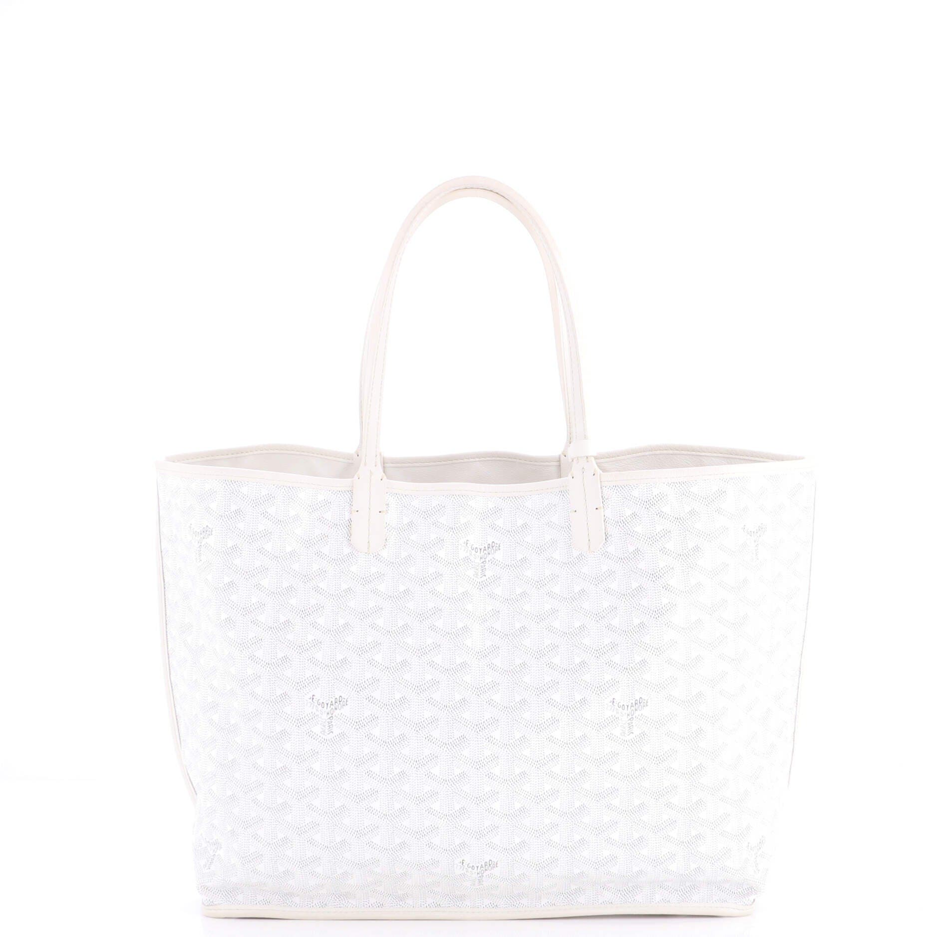 Pre-Owned Goyard Anjou Reversible Tote Coated Canvas PM, Main, color, White